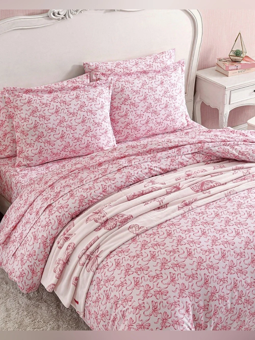 Betsey Johnson Ballet Bows 3-Pc. Duvet Cover Set, King